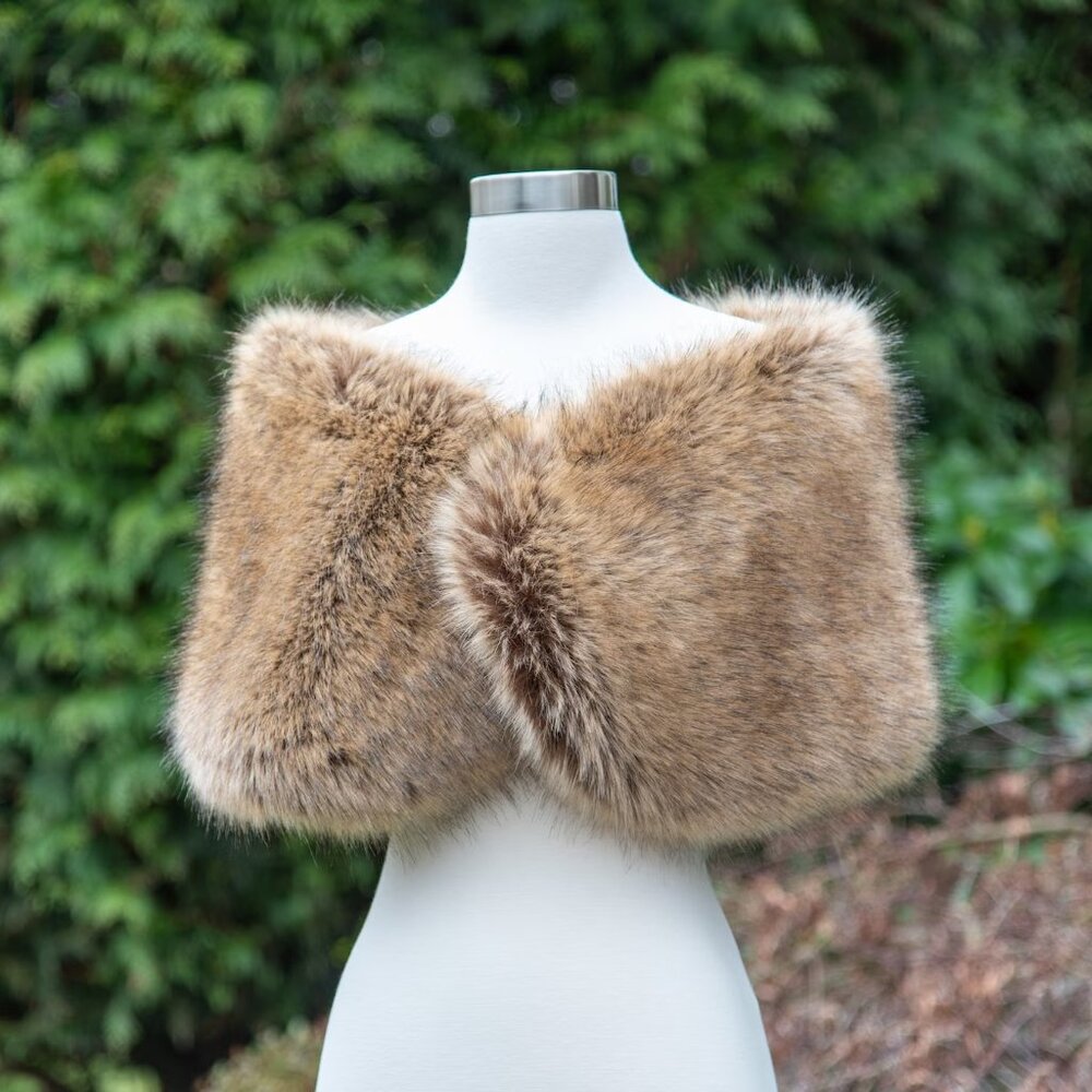 Brown Faux Fur Wrap